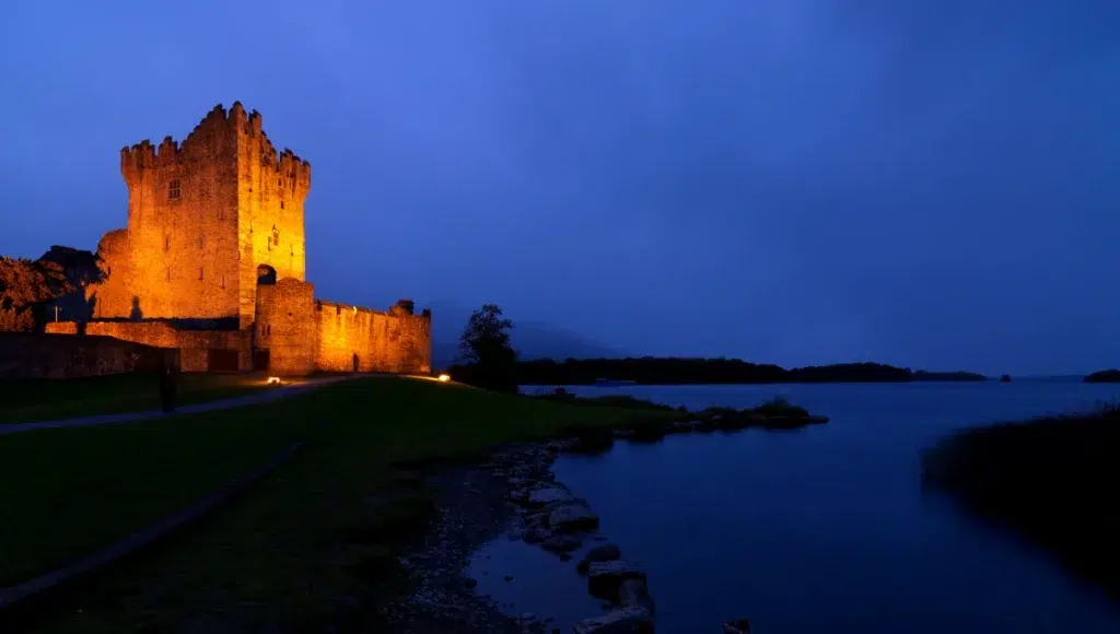 “Ross Castle on the edge of Lough Leane”