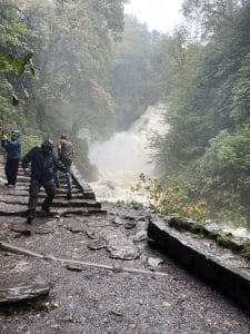 Torc Waterfall surrounded by ancient woodland on a child-friendly Killarney National Park tour